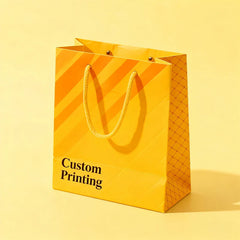 Wholesale De Papel Shopping Art Paper Standing Bags Empty Food Portable Gift Carry Handle Bag
