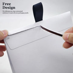 Custom Self Seal Flat Bottom Stand-up Pouch Packaging Paper Cardboard Shipping Mail Envelope Mailer Bag for Clothes with Handle