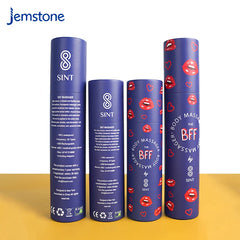 Customized Manufacturer Long Round Box Brown Paper Kraft Tube Metal Lid Cardboard Shipping Tube Mailing Poster Packaging Tube