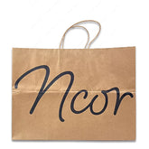 Custom Logo Print Recycled Brown White Kraft Shopping Food Luxury Gift Packaging Paper Bag Handles With Your Own Logo