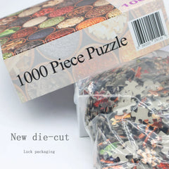Dongguan Factory Wholesale Custom Printable 1000 Pieces Die Cut Paper Cardboard Jigsaw Puzzle for Adult Promotion Gift
