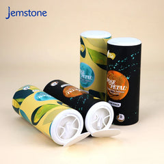 Custom Eco Friendly Printed Food Kraft Cardboard Tube Packaging Essential Oil Cylinder Tissue Paper Tube Cylinder Tissue Box