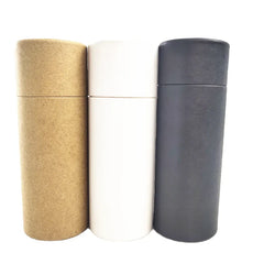 Custom 100% Recyclable Kraft Cardboard Paper Tube Strong Bio-Degradable for Lip Balm Available White Black Cosmetics