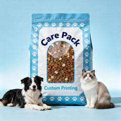 Custom Flat Bottom Pouch Side Sealing Cat Feed Treat 1.5kg 7kg 9kg Plastic Durable Seal Zip Bag