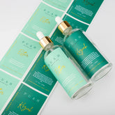 Custom Roll Waterproof Cosmetic Products Glass Plastic Packaging Bottle Gold Foil Etiquetas Pegatinas Emballage Label for Bottle