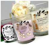 Custom Gold Foil Embossed Candle Label Logo Hot Stamping Transparent Clear Stickers Waterproof Pvc Vinyl Candle Jar Labels