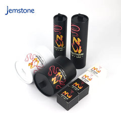 Wholesale Custom Perfume Cylinder Packaging Black Kraft Paper Cardboard Tea Coffee Tube Luxury Curled Edge Candle Paper Tube