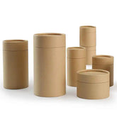 Custom Eco-Friendly Brown Kraft Paper Tube Round Cosmetic Perfume Cardboard Tube Packaging Food Tea Coffee Cylinder Packaging