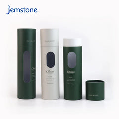 Custom Printed Clothing Paper Tube Scarves T-shirts Craft Kraft Cardboard Cylinder Box Packaging with Window