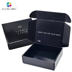 Custom Subscription Pr Corrugated Embalagem Jewelry Parcel Delivery Carton Shipping Glossy Black Mailer Boxes for Packaging