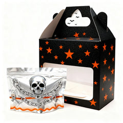 Empty 3.5g 7g 28g Die Cut Cutout Halloween Exotic Resealable Candy Gummy Mylar Bags and Box
