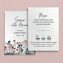 Customized Printed Logo Candle Dust Cover Plantable Wildflower Seeds Paper Cards for Candle Candle Dust Protector Thank You Card