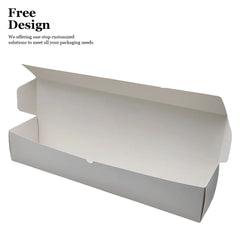 OEM Customized Flat Folding Food Packaging Box White Matt Card Coated Paper Mailing Cardboard Storage Delivery Boxes