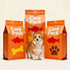 Large Flat Bottom Moisure Proof Eight Side Seal Durable Plastic Cat Litter Packaging Bag for Pet Food
