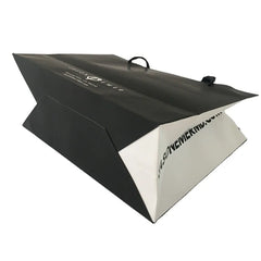 Brand Large UV Printing Gold Foil Hot Stamping Customized Logo Ribbon Handle Luxury Shopping Packaging Paper Bag for Clothes