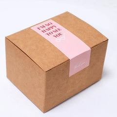 Custom Print Luxury Thank You Sticker Texture Paper Gift Bag Food Shipping Packing Box Seal Label Logo Sticker for Packing Boxes