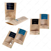 Zipper Closure Resealable Recyclable Doypack Thickened Compostable Kraft Packaging Bag with Clear Windows for Storing Sugar