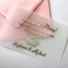 Personalised Custom Gold Foil Printing Brand Logo Luxury Packaging Transparent PVC Thank You Cards Purchase for Small Business