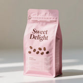 Label Plastic One Way Valve Roated Bean Flat Bottom Zipper Coffee Beans Bags With Valve and Zipper