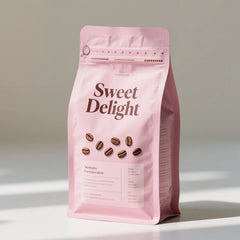 Label Plastic One Way Valve Roated Bean Flat Bottom Zipper Coffee Beans Bags With Valve and Zipper