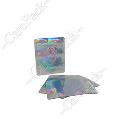 10x15 cm Rainbow Iridescent Hologram Stand-Up Ziplock Bags Smell Proof Food Storage Mylar with Mylar Zipper for Face Masks