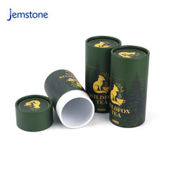 Factory Custom Container Tea Leaf Paper Tube Luxury Food Round Kraft Cardboard Tube Box Coffee Cylinder Packaging
