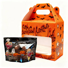 Empty 3.5g 7g 28g Die Cut Cutout Halloween Exotic Resealable Candy Gummy Mylar Bags and Box