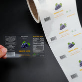 Waterproof Clear Pet Paper Label Stickers Transparent Labels Stickers for Food Container Bottles Packaging Labels Sticker Roll