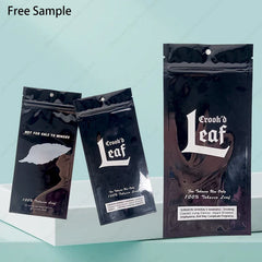 Glossy Aluminum Foil Laminated Rolling Tobacco Packaging Bags Window Zip Plastic Mylar 3 Side Seal Cigars Wrap for Pet Food