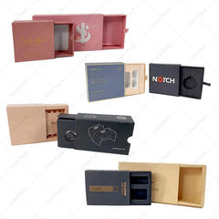 Customized Slid Out Open Sleeve Ribbon Pull Tab Box With Logo Jewelry Drawer Gift Boxes