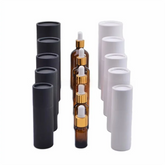 Black Cosmetic Container Cardboard Cylinder Packaging UV Coated Cosmetic Handmade Paper Essential Oil Biodegradable Paper Tubes