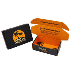 Free Design Custom Logo Eco-friendly Black Paper Mailer Box Natural Beauty Self-Care Packaging for Mailing Shipping Boxes
