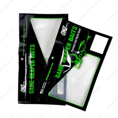 3 Side Seal Waterproof Plastic Resealable Soft Fishing Worm Baits Packing Hook Mylar Zipper Bags With Hanging Hole