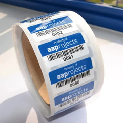 Custom Adhesive Metal Aluminum Qr Code Barcode Pre Printed Asset Tracking ID Labels Sticker Fixed Asset Tags and Label Printing