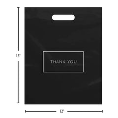 Plastic Bags for Business Small Merchandise Shopping Bags Retail Die Cut Handle Bags