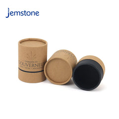Eco-Friendly Custom Round Candle Cardboard Tube Cylinder Packaging Brown Kraft Paper Tube with UV Printing for Skincare