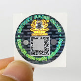 Custom 3D Scratch off Rainbow Qr Code Anti-counterfeiting Hologram Sticker Laser Label Printing