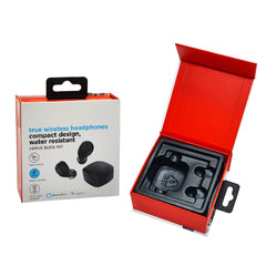 Custom Smart Electronics Headset Earphone Packaging Art Paper Folder Box Sponge Liner Plastic Tray Insert for Sports Earphones