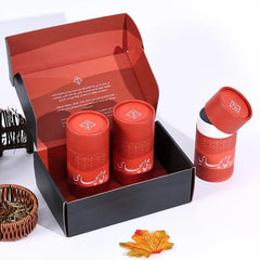 Custom Push up Red Cardboard Tube Packaging Food Bottles Round Luxury Twist up Paper Tube Box