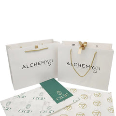 Wholesale Custom Logo Bolsas De Regalo White Black Sac Cadeau Shopping Jewelry Paper Bag With Handles Bolsa De Papel