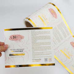 Custom Plastic Bottle Hair Products Logo Printing Label Sticker, Private Waterproof Cosmetic Labels for Pet Lotion Bottle