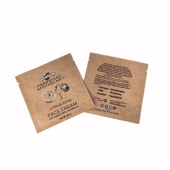 Custom Sample Small Empty Heat Small Kraft Paper 3 Side sealed Bag Aluminum Foil Sachet Bags for Coffee Tea Powder