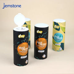 Custom Eco Friendly Printed Food Kraft Cardboard Tube Packaging Essential Oil Cylinder Tissue Paper Tube Cylinder Tissue Box