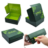 Custom logo Hat Tshirt Cosmetic Cardboard Reusable Express Corrugated Tear Strip Carton Delivery Box With Adhesive Strips