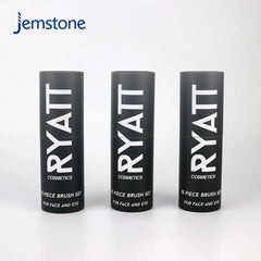 Eco-Friendly Custom logo Black Kraft Cardboard Food Tea Coffee Tube Packaging Cosmetic Perfume Essential Oil Bottle Paper Tube