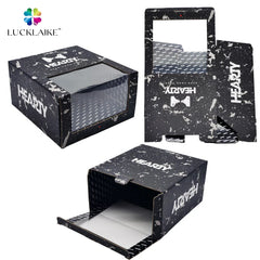 Custom Black Cardboard Beach Snap Baseball Cap Box Storage Shipping Trucker Display Hat Boxes Wholesale Packaging Box for Caps
