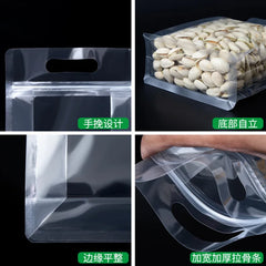 Transparent Clear Block Box Ziplock Food Packaging Bags 8 Side Seal Plastic Poly Moisture-Proof for Pet Food