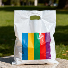 Thank You Shopping Gift Carry Plastic Tote Packing Handbag Online Shop Boutique Handle Clothes PE Poly Packaging Bags