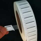 High Quality Custom 31x12 37x21 37x17 40x17 Clothing Black Piggy Back Sticker Labels Garment Price Label Stickers