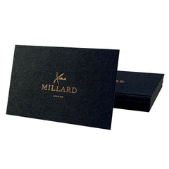 Custom Luxury Embossed Foiling Logo Black Textured Paper Cotton Business Card Gold Stamping Business Thank You Card